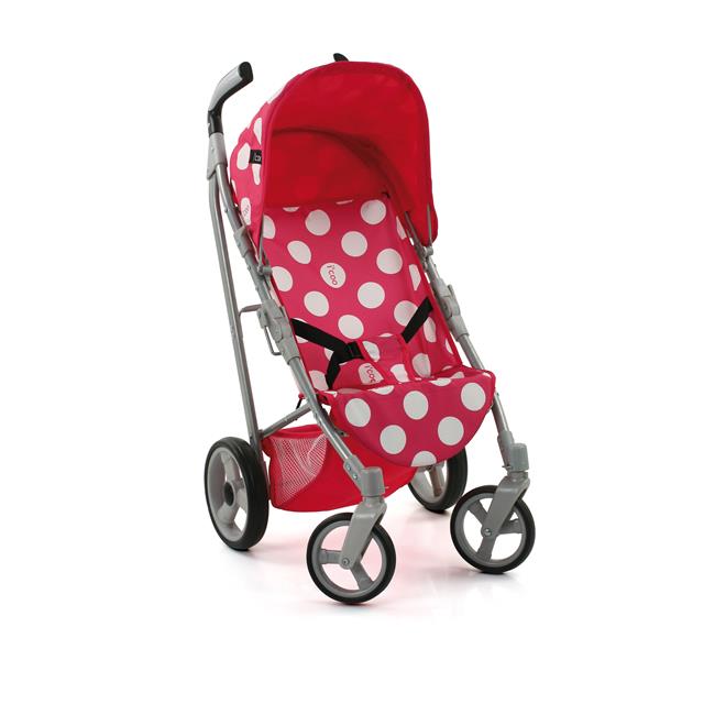 Hauck I' coo Doll Pluto Stroller Pink with white Dots kočík pre bábiky